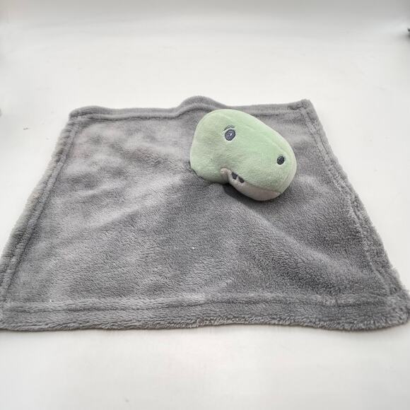 2019 Elle & Jaye Green Dinosaur Lovey Gray Plush 13" Security Blanket Target - Picture 7 of 8